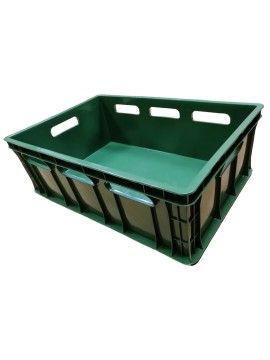Plastic box 600x400x200 mm green, plastic box green   